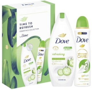 Dove Refreshing dámský kosmetický set ( sprchový gel 250 ml + deodorant 150 ml )