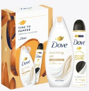 Dove Nourishing Silk dámský kosmetický set ( sprchový gel 250 ml + deodorant 150 ml )