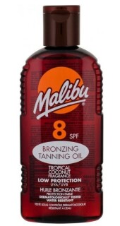 Malibu Bronzující olej na opalování SPF8 200 ml