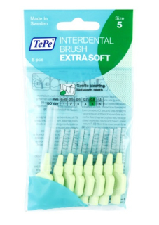 Tepe Extra Soft Mezizubní kartáčky 0,8 mm Zelené 8 ks