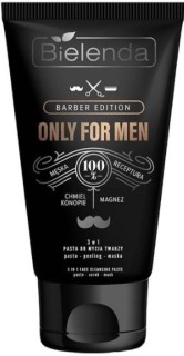 Bielenda Only For Men Barber Edition čisticí pasta na obličej 3v1 pasta-peeling-maska 150 g