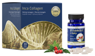 Inca Collagen Mořský kolagen 30x3g + ZDARMA Vitamín C se šípky 30 tablet