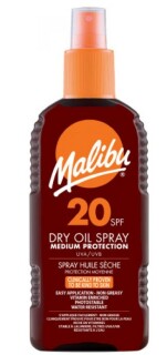 Malibu Dry Oil Spray SPF20 suchý olej na opalování 200 ml