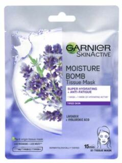 Garnier Skin Naturals Hydratační textilní maska proti projevům únavy s výtažkem z levandule 28 g