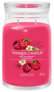 Yankee Candle Signature Red Raspberry vonná svíčka se 2 knoty 567 g
