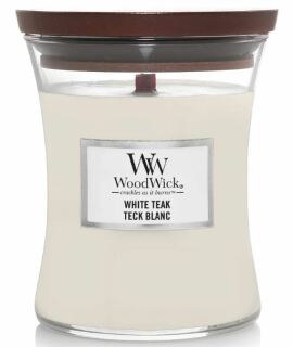 WOODWICK White Teak vonná svíčka 275 g
