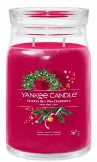Yankee Candle Signature Sparkling Winterberry vonná svíčka se 2 knoty 567 g