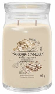 Yankee Candle Signature Warm Cashmere vonná svíčka se 2 knoty 567 g