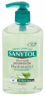 Sanytol Aloe vera & Zelený čaj dezinfekční hydratující mýdlo 250 ml