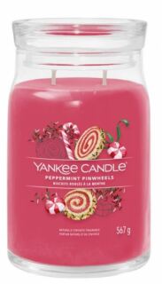 Yankee Candle Signature Peppermint Pinwheels vonná svíčka se 2 knoty 567 g