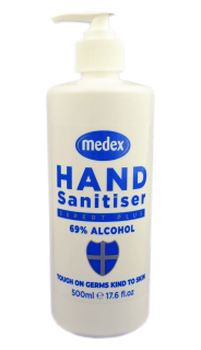 Medex antibakteriální gel na ruce 69% alkohol 500 ml