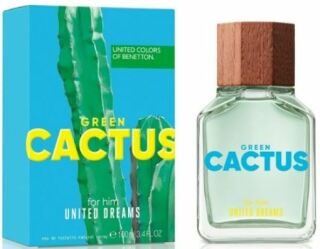 Benetton United Dreams Green Cactus Men Eau de Toilette 100 ml (Bazar, Rozbaleno + 1 stříknuto) - BAZAR
