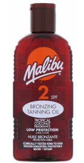 Malibu Bronzující olej na opalování SPF2 200 ml