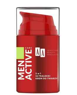 AA Men Active Care 3 v1 lehký pleťový krém 50 ml