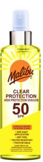 Malibu Clear All Day Protection SPF50 sprej na opalování 250 ml