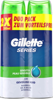 Gillette Series gel na holení pro citlivou pokožku DUOPACK 2 x 200 ml