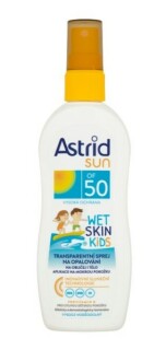 Astrid Sun Dětské transparentní tělové mléko na opalování ve spreji SPF50 150 ml