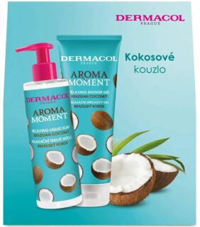 Dermacol Aroma Moment Brazilský kokos dárková sada (tekuté mýdlo 250 ml, sprchový gel 250 ml)
