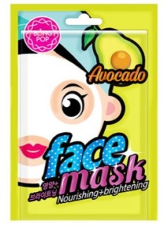 BLING POP Korea Avocado face mask zpěvňující a rozjasňující maska na obličej 20 ml