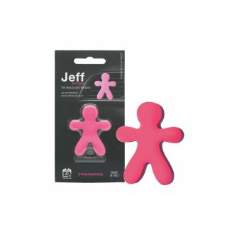 Mr & Mrs Fragrance Jeff Soft Touch Strawberries (Pink) vůně do auta