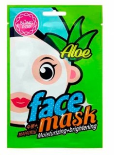 BLING POP Korea Aloe face mask zpěvňující a rozjasňující maska na obličej 20 ml
