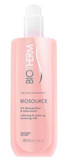Biotherm Biosource Softening & Make Up Removing Milk For Dry Skin čístící a odličovací mléko pro suchou pleť 400 ml