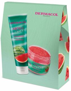Dermacol Aroma Ritual Fresh Watermelon dárková sada (sprchový gel 250 ml, tělový peeling 200 ml)