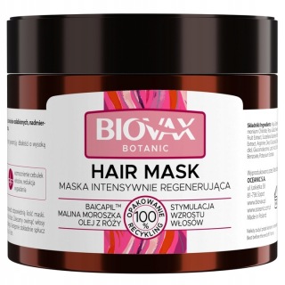 Biovax Botanic intenzivní regenerační maska na vlasy s mračnem 250 ml