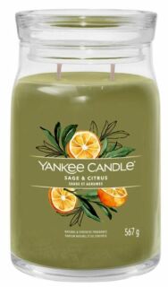 Yankee Candle Signature Sage & Citrus vonná svíčka se 2 knoty 567 g