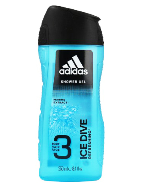 Adidas Ice Dive šampon na vlasy a tělo 250 ml