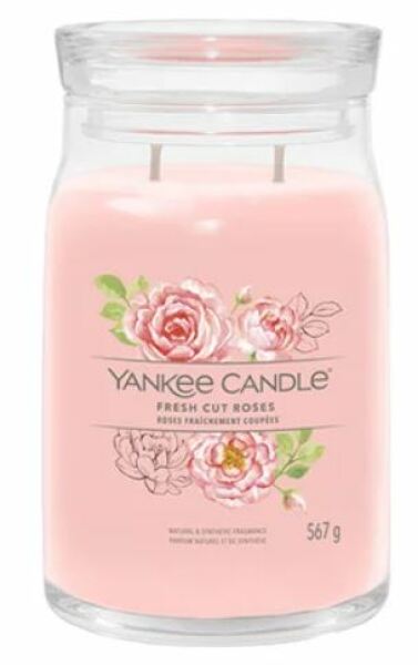 Yankee Candle Signature Fresh Cut Roses vonná svíčka se 2 knoty 567 g