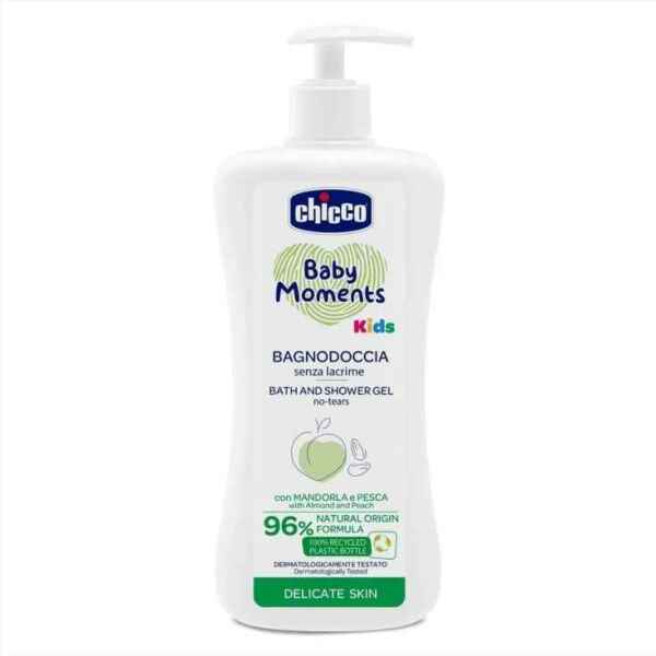 Chicco Baby Moments Dětský koupelový a sprchový gel pro citlivou pokožku 0m+ 500 ml