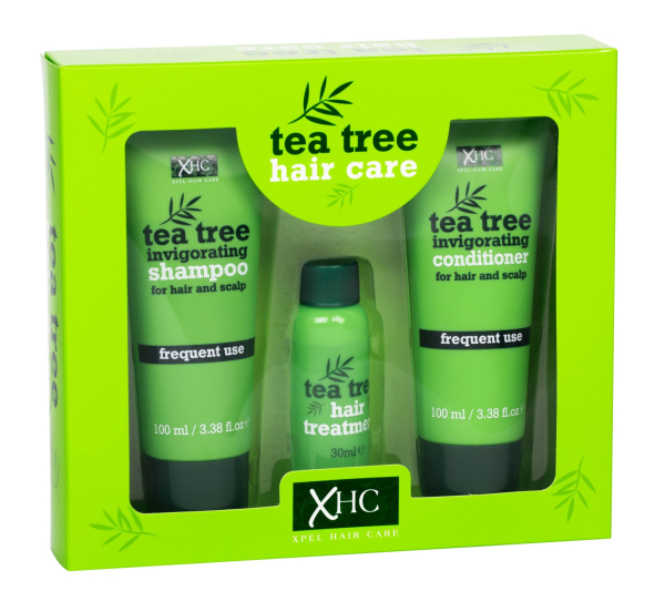 Xpel Tea Tree dárková sada šampon na vlasy 100ml + kondicionér 100ml + sérum na vlasy 30ml