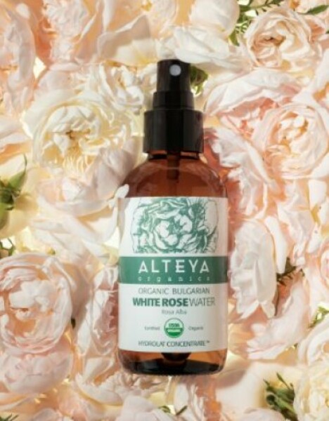 Alteya Organics Růžová voda z bílé růže ve skle 120 ml