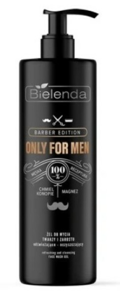 Bielenda Only For Men Barber Edition mycí gel na obličej a vousy 190 g