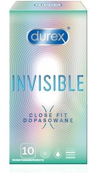 Durex Invisible Close Fit extra tenké kondomy