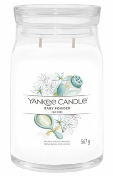 Yankee Candle Signature Baby Powder vonná svíčka se 2 knoty 567 g
