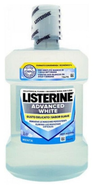 Listerine Advanced White Mild Zero ústní voda 1000 ml