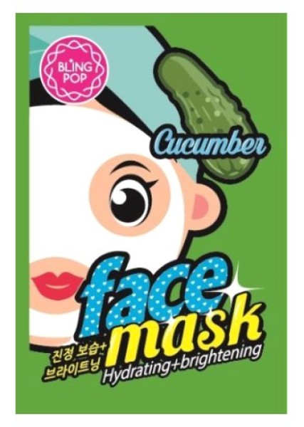 BLING POP Korea Cucumber face mask zpěvňující a rozjasňující maska na obličej 20 ml
