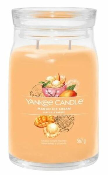 Yankee Candle Signature Mango Ice Cream vonná svíčka se 2 knoty 567 g